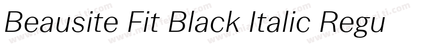 Beausite Fit Black Italic Regular字体转换